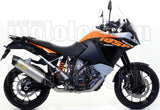 Komplette Auspuffanlage Ohne Katalysator Und Mit Geräuschzulassung Maxi Race-Tech Aluminium Carbon - Arrow Special Parts Kompatibel Mit Ktm 1190 Adventure (2013-2016)