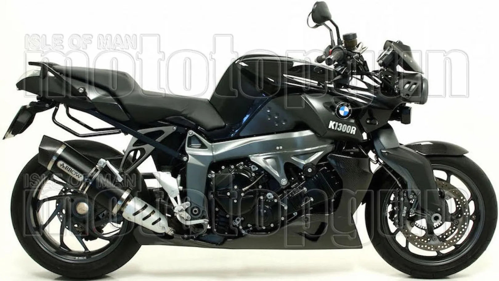 Katalysiertes Auspuffendstück Mit Geräuschzulassung Maxi Race-Tech Aluminium Schwarz Carbon - Arrow Special Parts Kompatibel Mit Bmw K 1300 R (2009-2016)