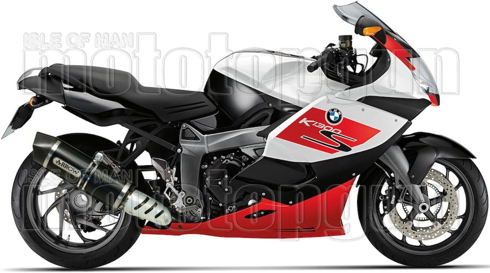 Catalytic Exhaust Tip With Sound Certification Maxi Race-Tech Black Aluminium Carbon - Arrow Special Parts Compatible With Bmw K 1300 S (2012-2016)