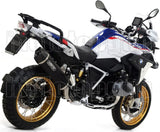 Komplette Auspuffanlage Ohne Katalysator Und Mit Geräuschzulassung Maxi Race-Tech Aluminium Schwarz / Titan Carbon - Arrow Special Parts Kompatibel Mit Bmw R 1250 Gs (2019-2024)