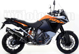Auspuffendstück Mit Geräuschzulassung Maxi Race-Tech Aluminium Schwarz Carbon - Arrow Special Parts Kompatibel Mit Ktm 1050 Adventure (2015-2016)
