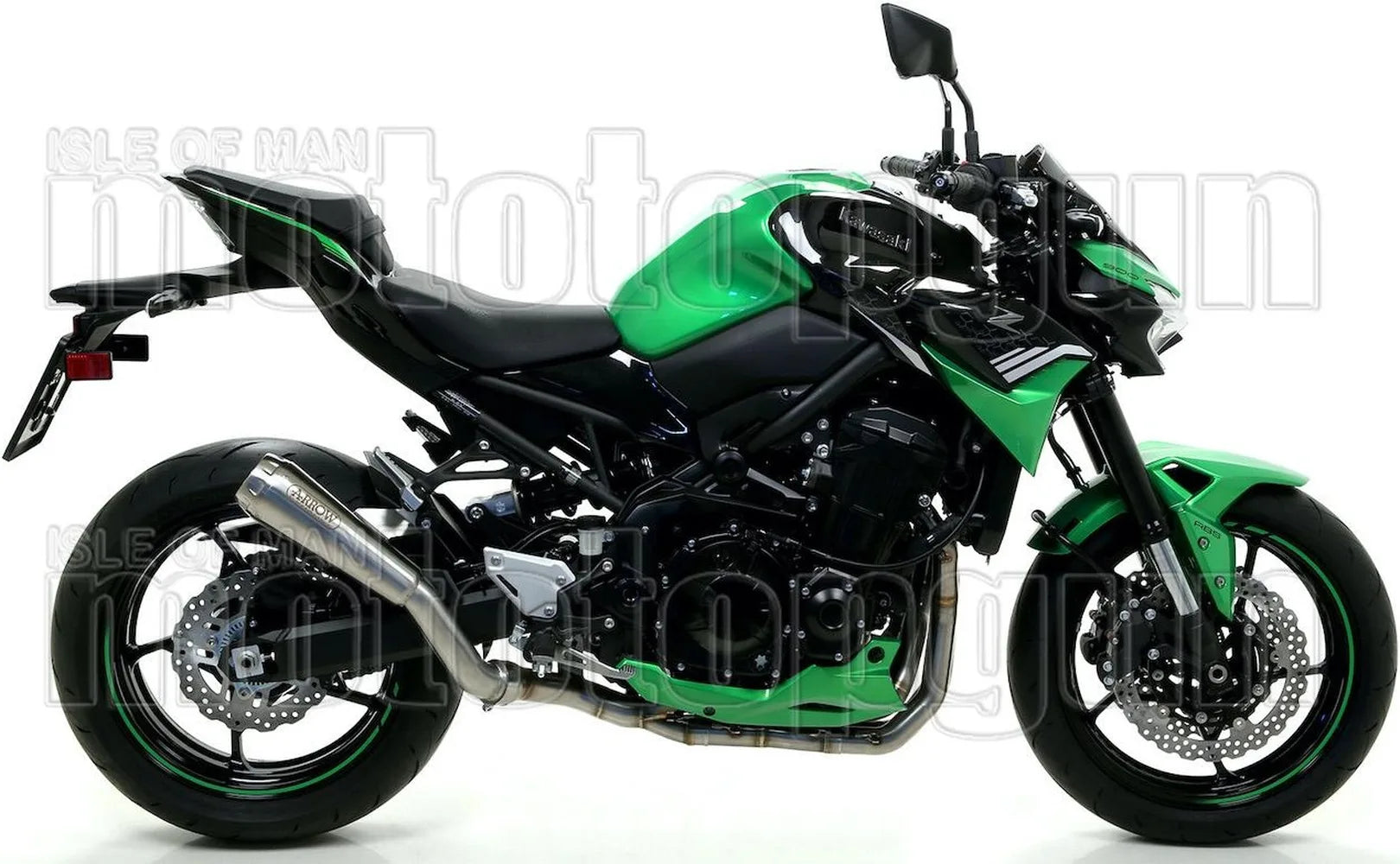 Komplette Auspuffanlage Ohne Katalysator Und Mit Geräuschzulassung Pro-Race Nichrom Edelstahl - Arrow Special Parts Kompatibel Mit Kawasaki Z 900 (2020-2024)