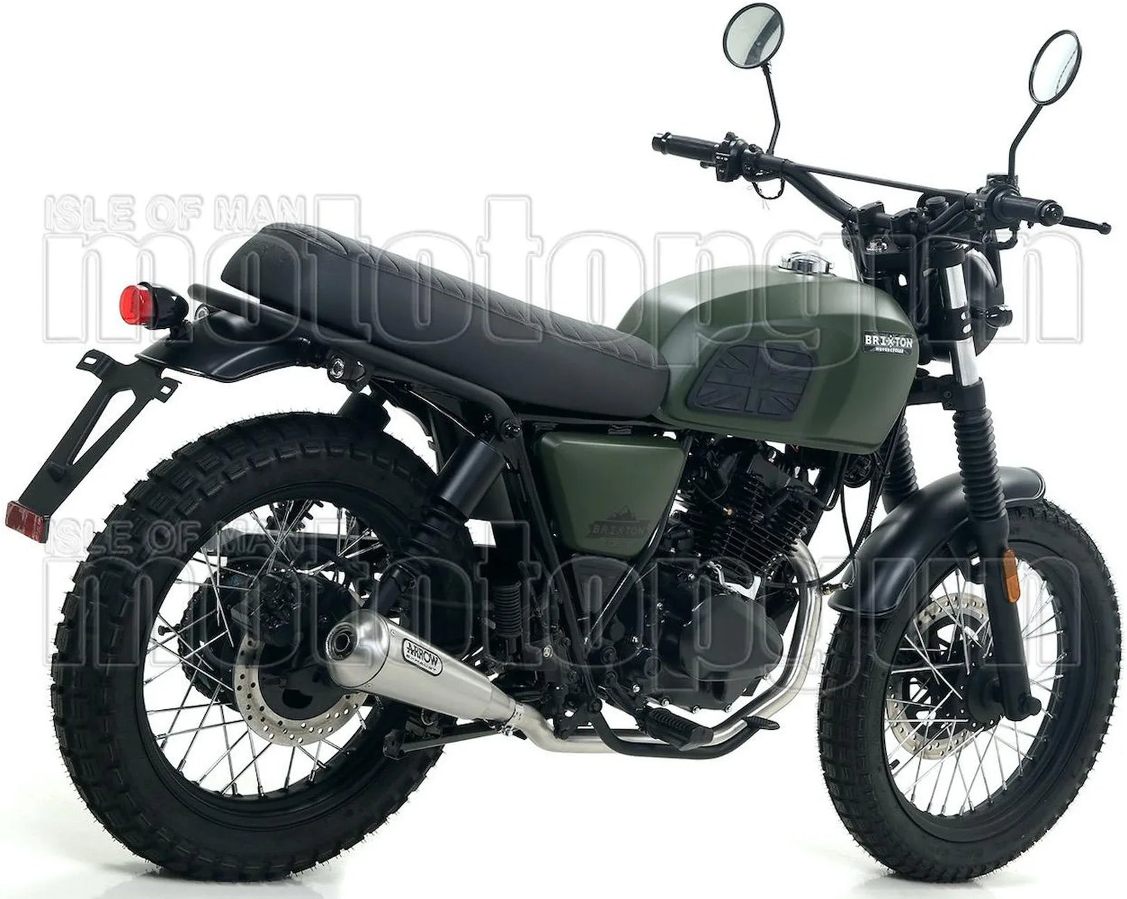 Komplette Auspuffanlage Ohne Katalysator Und Mit Geräuschzulassung Pro-Race Nichrom Edelstahl - Arrow Special Parts Kompatibel Mit Brixton Bx 125 X (2019-2020)