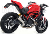 Katalysiertes Auspuffendstück Mit Geräuschzulassung Pro-Race Nichrom Edelstahl - Arrow Special Parts Kompatibel Mit Ducati Monster 797 (2017-2018)