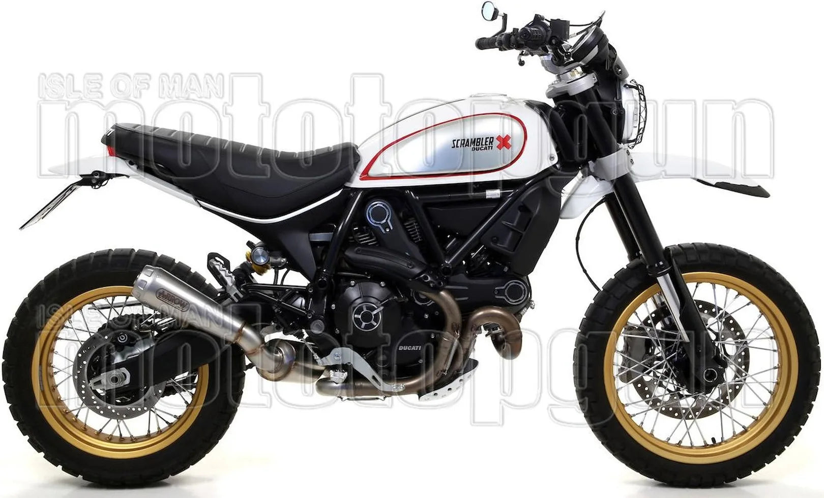 Katalysiertes Auspuffendstück Mit Geräuschzulassung Pro-Race Nichrom Edelstahl - Arrow Special Parts Kompatibel Mit Ducati Scrambler 800 Desert Sled (2017-2020)