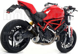 Katalysiertes Auspuffendstück Mit Geräuschzulassung Pro-Race Nichrom Schwarz Edelstahl - Arrow Special Parts Kompatibel Mit Ducati Scrambler 800 (2017-2020)