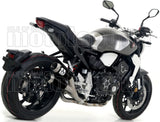 Komplette Auspuffanlage Ohne Katalysator Und Mit Geräuschzulassung Pro-Race Nichrom Schwarz Edelstahl - Arrow Special Parts Kompatibel Mit Honda Cb 1000 R (2018-2024)