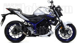 Komplette Auspuffanlage Ohne Katalysator Und Mit Geräuschzulassung Pro-Race Nichrom Schwarz Edelstahl - Arrow Special Parts Kompatibel Mit Yamaha Mt-03 (2018-2019)