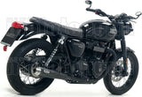 Doppelauspuffanlage Mit Geräuschzulassung Pro-Racing Nichrom Schwarz Edelstahl - Arrow Special Parts Kompatibel Mit Triumph Bonneville T100 (2017-2020)