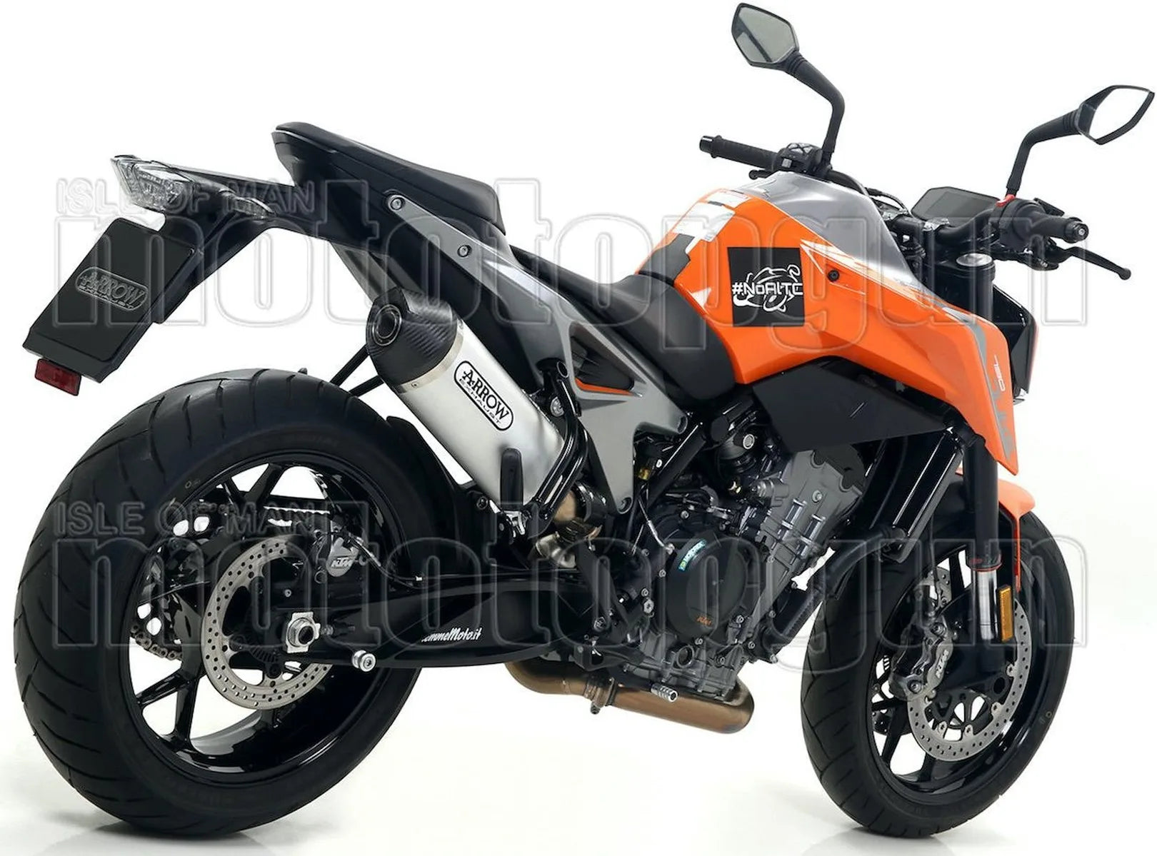 Auspuffendstück Ohne Katalysator Und Mit Geräuschzulassung Race-Tech Titan Carbon - Arrow Special Parts Kompatibel Mit Ktm 790 Duke (2023)
