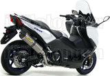 Komplette Abgasanlage Mit Katalysator Und Geräuschzulassung Race-Tech Titan Carbon - Arrow Special Parts Kompatibel Mit Yamaha Xp 530 T-Max (2017-2019)