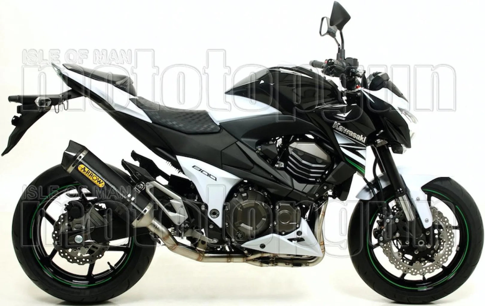 Auspuffendstück Mit Geräuschzulassung Race-Tech Carbon Carbon - Arrow Special Parts Kompatibel Mit Kawasaki Z 800 E (2013-2016)