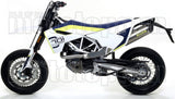 Catalytic Exhaust Tip With Sound Certification Race-Tech Aluminium Carbon - Arrow Special Parts Compatible With Husqvarna 701 Supermoto (2017-2020)