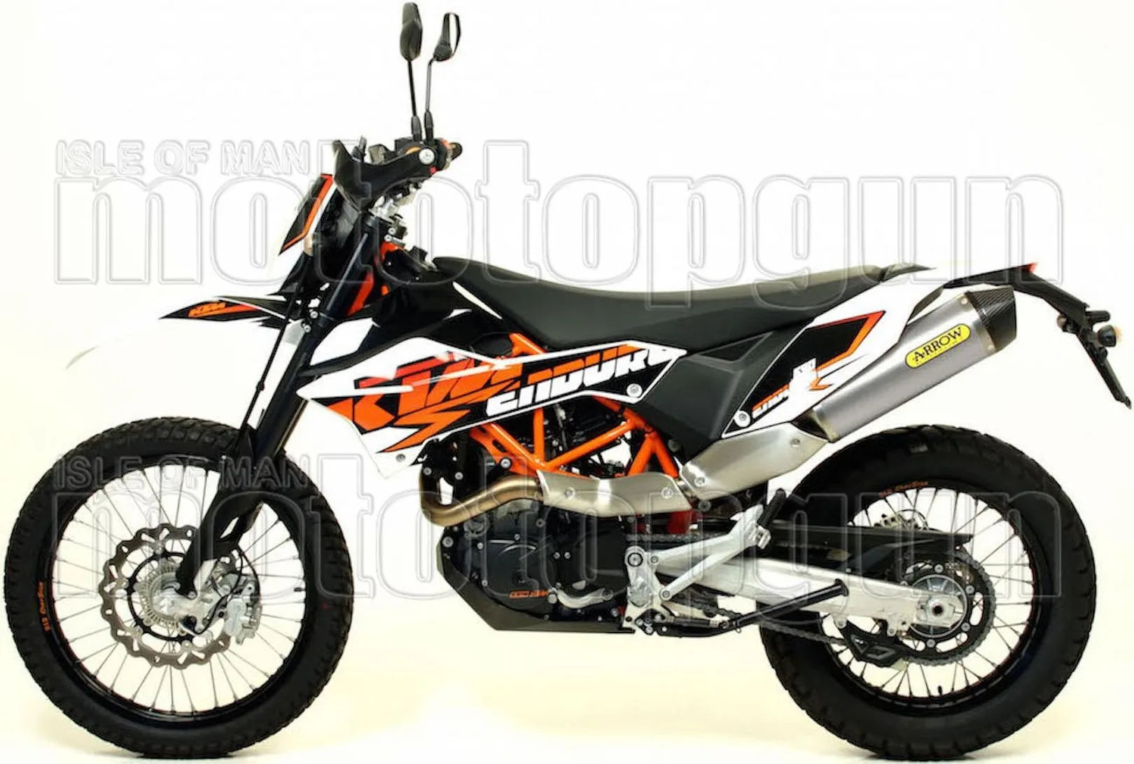 Katalysiertes Auspuffendstück Mit Geräuschzulassung Race-Tech Aluminium Carbon - Arrow Special Parts Kompatibel Mit Ktm 690 Motard (2009-2016)