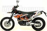Katalysiertes Auspuffendstück Mit Geräuschzulassung Race-Tech Aluminium Carbon - Arrow Special Parts Kompatibel Mit Ktm 690 Enduro (2009-2016)