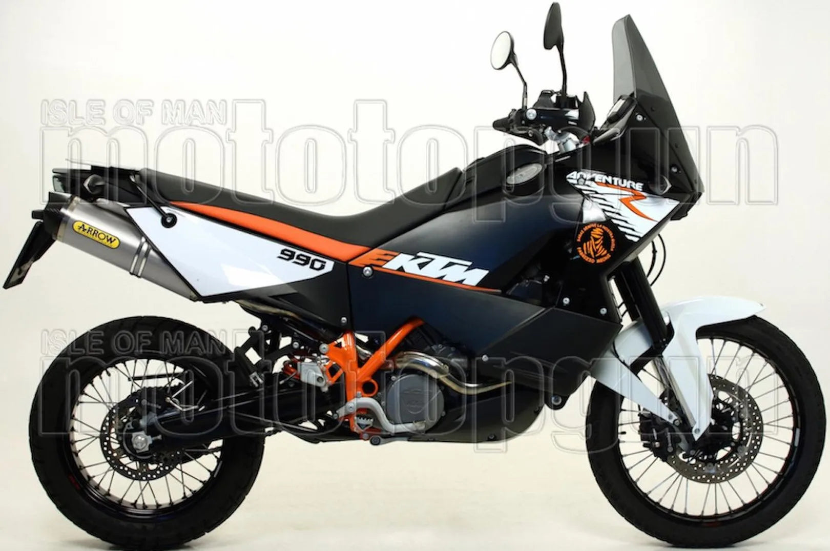 Doppelauspuffanlage Mit Katalysator Und Geräuschzulassung Race-Tech Aluminium Carbon - Arrow Special Parts Kompatibel Mit Ktm 990 Adventure (2006-2014)