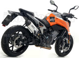 Complete Non-Catalytic Exhaust System With Sound Certification Race-Tech Aluminium Carbon - Arrow Special Parts Compatible With Ktm 790 Duke (2018-2020)