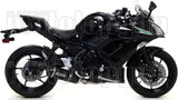 Komplette Abgasanlage Mit Katalysator Und Geräuschzulassung Race-Tech Aluminium Schwarz Carbon - Arrow Special Parts Kompatibel Mit Kawasaki Z 650 (2017-2020)