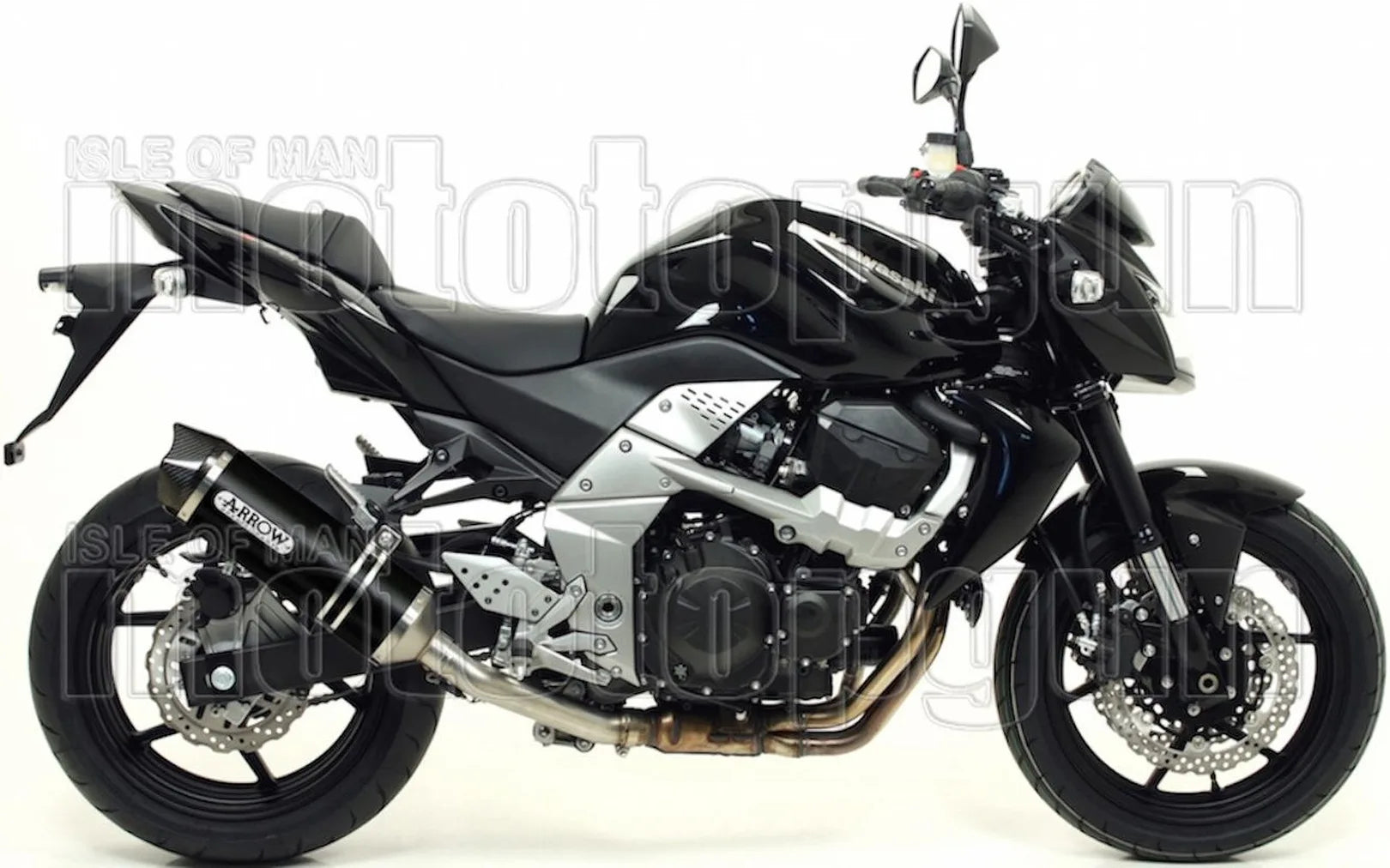 Auspuffendstück Mit Geräuschzulassung Race-Tech Aluminium Schwarz Carbon - Arrow Special Parts Kompatibel Mit Kawasaki Z 750 (2007-2014)