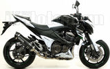 Komplette Auspuffanlage Ohne Katalysator Und Mit Geräuschzulassung Race-Tech Aluminium Schwarz Carbon - Arrow Special Parts Kompatibel Mit Kawasaki Z 800 E (2013-2016)