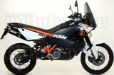 Doppelauspuffanlage Ohne Katalysator Mit Geräuschzulassung Race-Tech Aluminium Schwarz Carbon - Arrow Special Parts Kompatibel Mit Ktm 990 Smt (2009-2013)