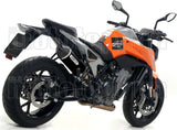 Komplette Auspuffanlage Ohne Katalysator Und Mit Geräuschzulassung Race-Tech Aluminium Schwarz Carbon - Arrow Special Parts Kompatibel Mit Ktm 890 Duke R (2020-2023)