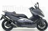 Komplette Auspuffanlage Ohne Katalysator Und Mit Geräuschzulassung Race-Tech Aluminium Schwarz Carbon - Arrow Special Parts Kompatibel Mit Yamaha Xp 530 T-Max Yp (2008-2011)