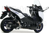 Komplette Abgasanlage Mit Katalysator Und Geräuschzulassung Race-Tech Aluminium Schwarz Carbon - Arrow Special Parts Kompatibel Mit Yamaha Xp 530 T-Max (2017-2019)