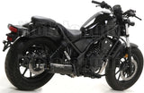 Auspuffendstück Mit Geräuschzulassung Rebel Aluminium Schwarz Aluminium Schwarz - Arrow Special Parts Kompatibel Mit Honda Cmx 500 Rebel (2017-2024)