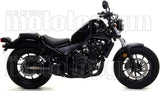 Auspuffendstück Mit Geräuschzulassung Rebel Aluminium Schwarz Carbon - Arrow Special Parts Kompatibel Mit Honda Cmx 500 Rebel (2017-2024)
