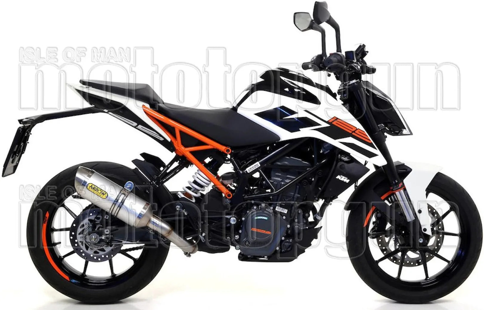 Auspuffendstück Mit Geräuschzulassung Thunder Aluminium Edelstahl - Arrow Special Parts Kompatibel Mit Ktm 125 Duke (2017-2020)