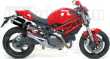Doppelauspuffanlage Mit Geräuschzulassung Thunder Aluminium Schwarz Edelstahl - Arrow Special Parts Kompatibel Mit Ducati Monster 1100 (2009-2010)