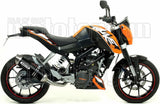 Katalysiertes Auspuffendstück Mit Geräuschzulassung Thunder Aluminium Schwarz Edelstahl - Arrow Special Parts Kompatibel Mit Ktm 125 Duke (2011-2016)