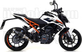 Auspuffendstück Ohne Katalysator Und Mit Geräuschzulassung Thunder Aluminium Schwarz Edelstahl - Arrow Special Parts Kompatibel Mit Ktm 390 Duke (2017-2020)