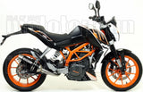 Auspuffendstück Ohne Katalysator Und Mit Geräuschzulassung Thunder Aluminium Schwarz Edelstahl - Arrow Special Parts Kompatibel Mit Ktm 390 Duke (2013-2016)