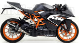 Auspuffendstück Ohne Katalysator Und Mit Geräuschzulassung Thunder Aluminium Schwarz Edelstahl - Arrow Special Parts Kompatibel Mit Ktm Rc 390 (2015-2016)