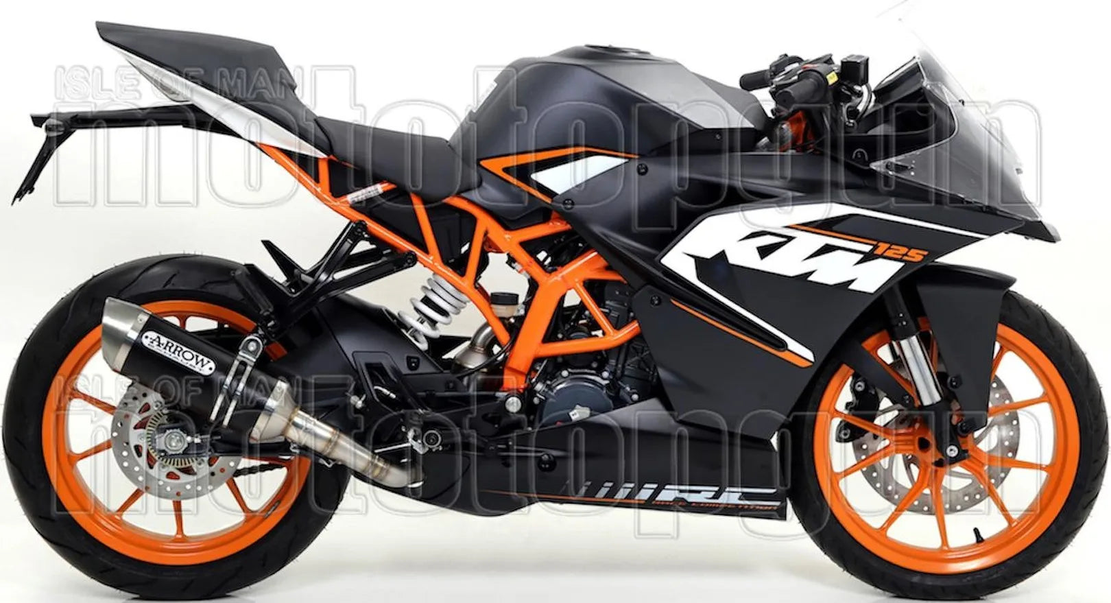 Katalysiertes Auspuffendstück Mit Geräuschzulassung Thunder Aluminium Schwarz Edelstahl - Arrow Special Parts Kompatibel Mit Ktm Rc 390 (2015-2016)