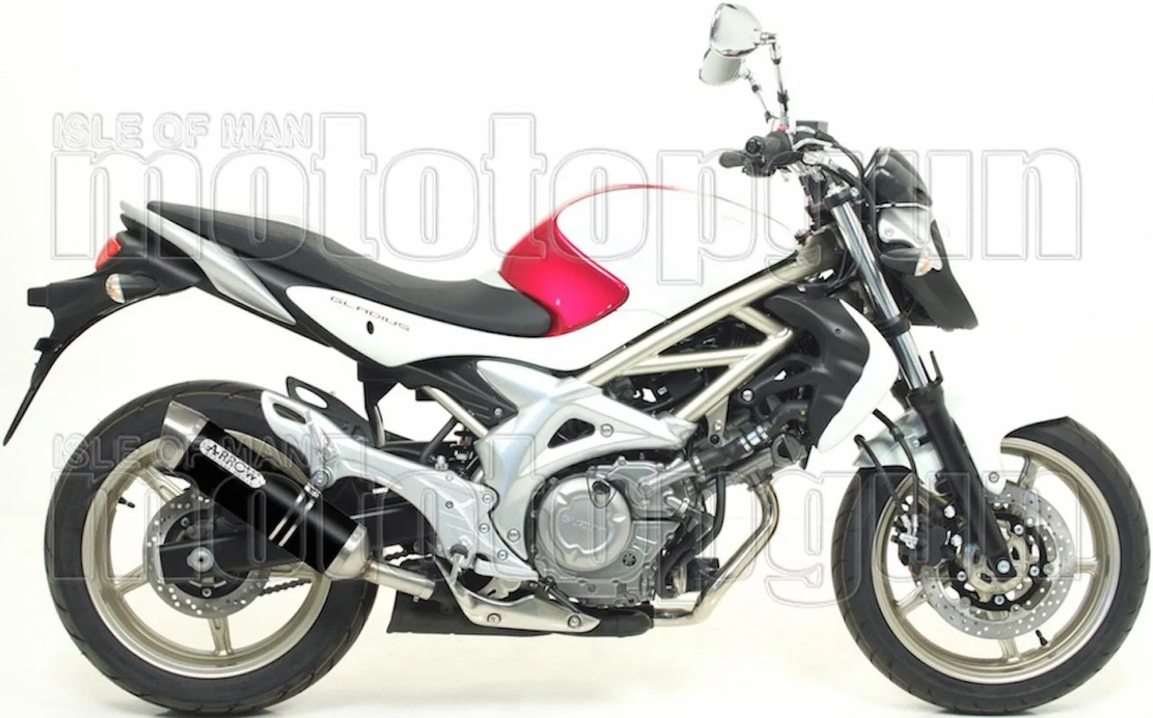 Auspuffendstück Mit Geräuschzulassung Thunder Aluminium Schwarz Edelstahl - Arrow Special Parts Kompatibel Mit Suzuki Svf 650 Gladius (2009-2015)