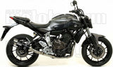 Komplette Abgasanlage Mit Katalysator Und Geräuschzulassung Thunder Aluminium Schwarz Edelstahl - Arrow Special Parts Kompatibel Mit Yamaha Tracer 700 (2020)