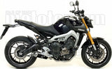 Komplette Abgasanlage Mit Katalysator Und Geräuschzulassung Thunder Aluminium Schwarz Edelstahl - Arrow Special Parts Kompatibel Mit Yamaha Mt-09 (2013-2020)