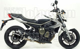 Komplette Auspuffanlage Ohne Katalysator Und Mit Geräuschzulassung Thunder Aluminium Schwarz Edelstahl - Arrow Special Parts Kompatibel Mit Yamaha Xj6 Diversion (2009-2015)