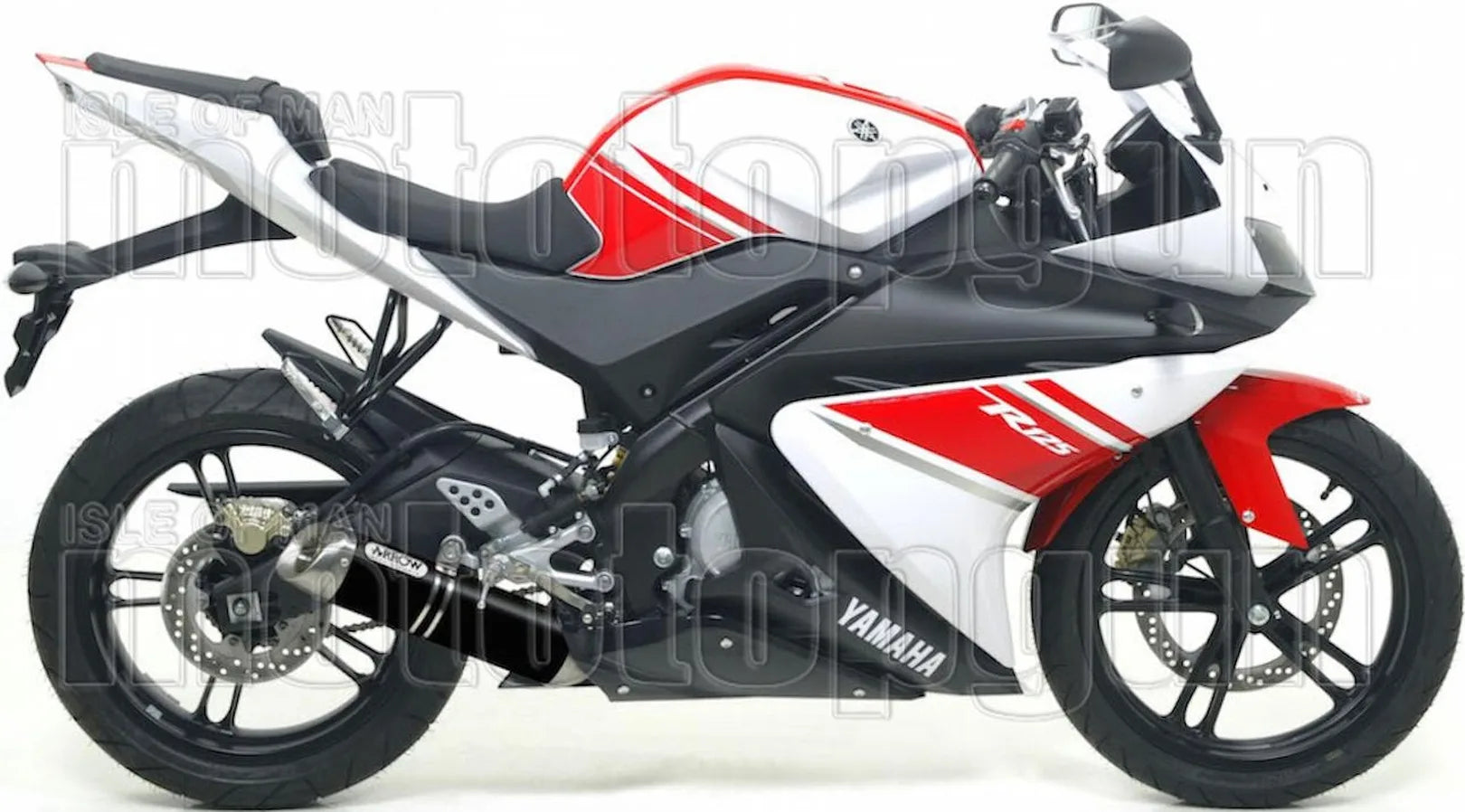 Komplette Abgasanlage Mit Katalysator Und Geräuschzulassung Thunder Aluminium Schwarz Edelstahl - Arrow Special Parts Kompatibel Mit Yamaha Yzf-R 125 (2008-2013)