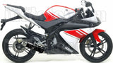 Komplette Auspuffanlage Ohne Katalysator Und Mit Geräuschzulassung Thunder Aluminium Schwarz Edelstahl - Arrow Special Parts Kompatibel Mit Yamaha Yzf-R 125 (2008-2013)