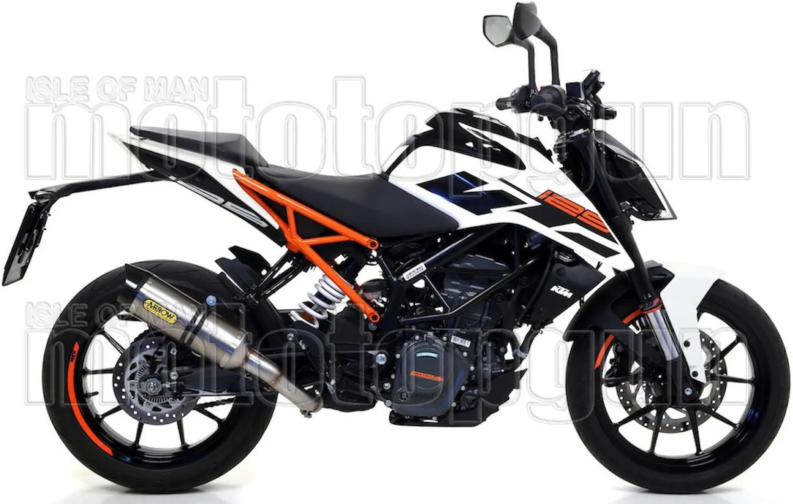 Auspuffendstück Mit Geräuschzulassung Thunder Titan Carbon - Arrow Special Parts Kompatibel Mit Ktm 125 Duke (2017-2020)
