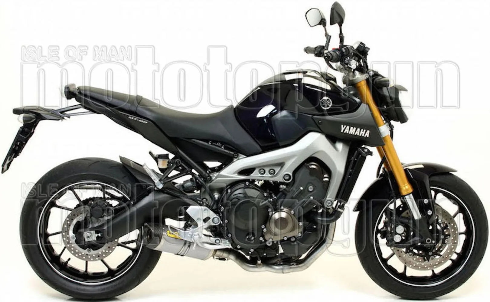 Komplette Abgasanlage Mit Katalysator Und Geräuschzulassung Thunder Titan Carbon - Arrow Special Parts Kompatibel Mit Yamaha Mt-09 Tracer (2015-2020)