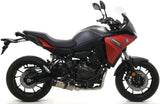 Complete Non-Catalytic Exhaust System With Sound Certification Thunder Titanium Carbon - Arrow Special Parts Compatible With Yamaha Tracer 7 (2021-2024)