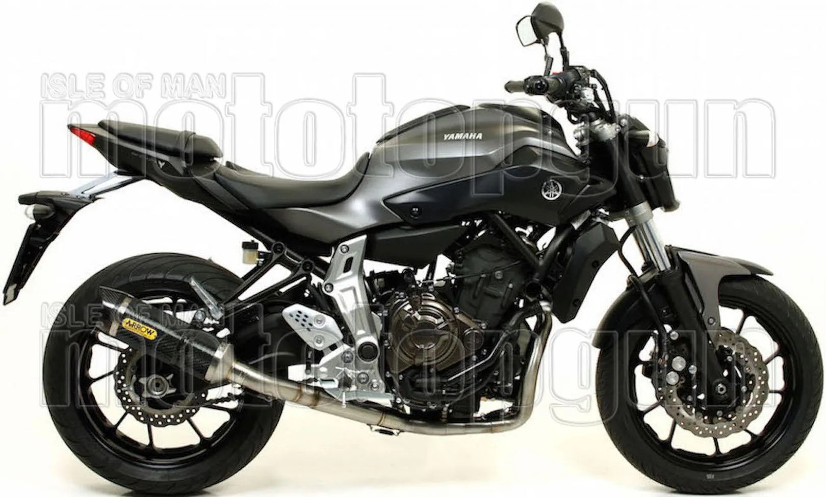 Komplette Abgasanlage Mit Katalysator Und Geräuschzulassung Thunder Carbon Carbon - Arrow Special Parts Kompatibel Mit Yamaha Mt-07 (2014-2020)