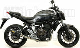 Komplette Abgasanlage Mit Katalysator Und Geräuschzulassung Thunder Carbon Carbon - Arrow Special Parts Kompatibel Mit Yamaha Mt-07 (2014-2020)