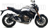 Komplette Abgasanlage Mit Katalysator Und Geräuschzulassung Thunder Aluminium Schwarz Carbon - Arrow Special Parts Kompatibel Mit Honda Cb 650 R (2019-2023)
