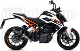 Auspuffendstück Mit Geräuschzulassung Thunder Aluminium Schwarz Carbon - Arrow Special Parts Kompatibel Mit Ktm 125 Duke (2017-2020)